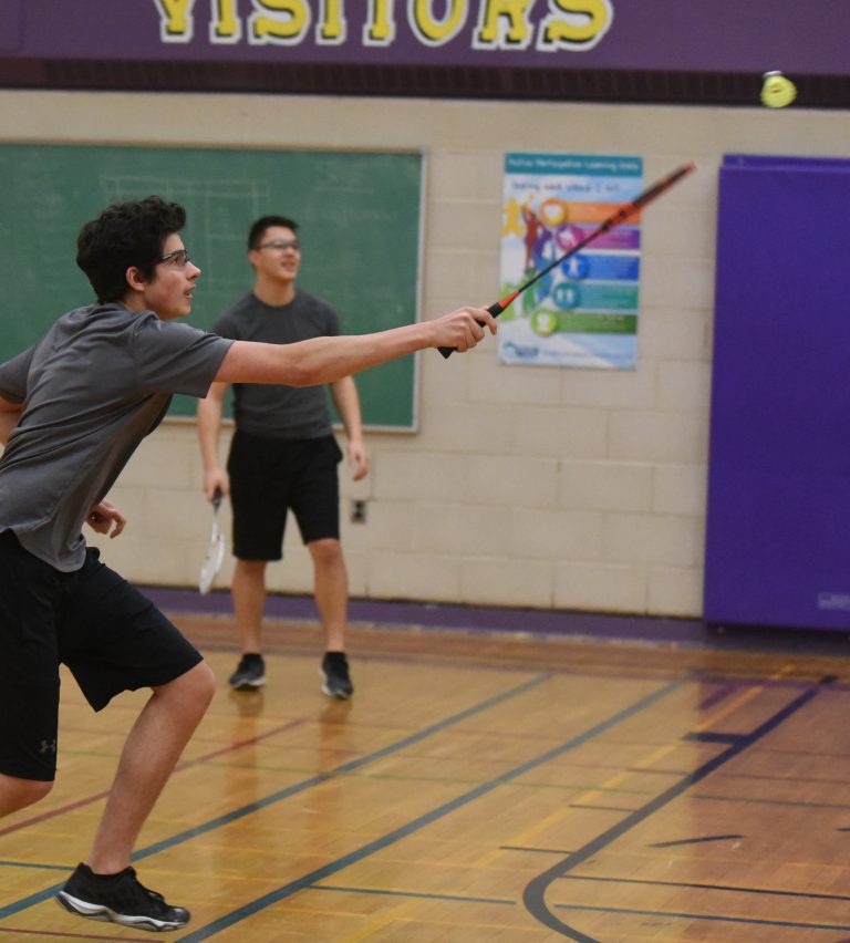 Warming up for badminton