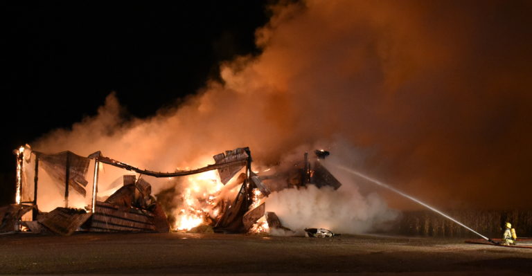 Huge hay barn lost to fire